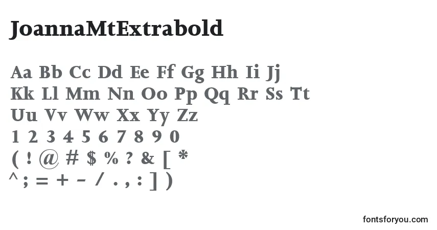 JoannaMtExtraboldフォント–アルファベット、数字、特殊文字