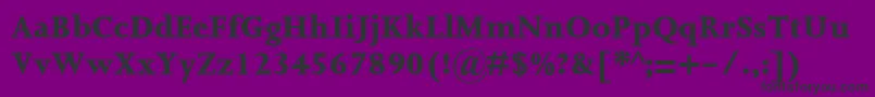 JoannaMtExtrabold Font – Black Fonts on Purple Background
