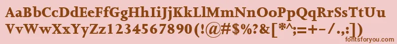 Шрифт JoannaMtExtrabold – коричневые шрифты на розовом фоне