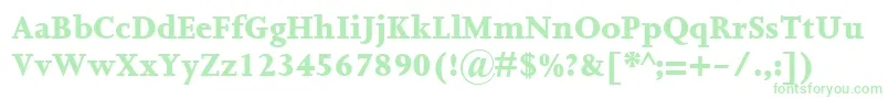 JoannaMtExtrabold-fontti – vihreät fontit valkoisella taustalla