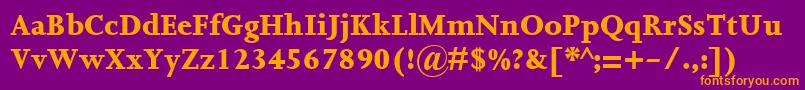 JoannaMtExtrabold Font – Orange Fonts on Purple Background