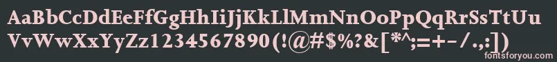 JoannaMtExtrabold Font – Pink Fonts on Black Background
