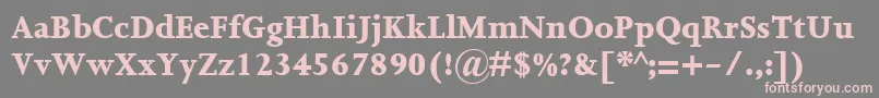 JoannaMtExtrabold Font – Pink Fonts on Gray Background