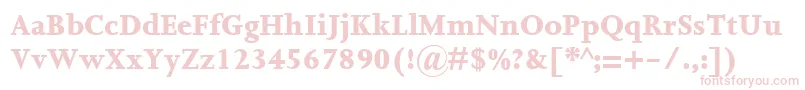 フォントJoannaMtExtrabold – 白い背景にピンクのフォント