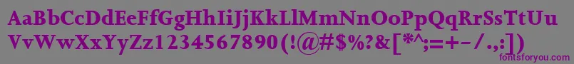 Шрифт JoannaMtExtrabold – фиолетовые шрифты на сером фоне