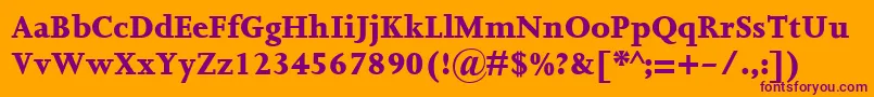 JoannaMtExtrabold Font – Purple Fonts on Orange Background