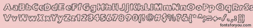 JoltOfCaffeineBrk Font – Black Fonts on Pink Background