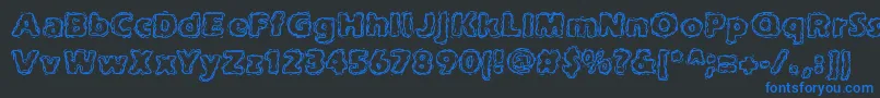 JoltOfCaffeineBrk Font – Blue Fonts on Black Background