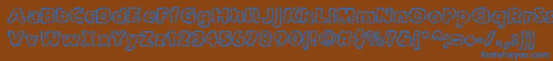 JoltOfCaffeineBrk Font – Blue Fonts on Brown Background