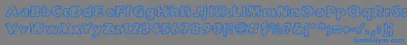 JoltOfCaffeineBrk-Schriftart – Blaue Schriften auf grauem Hintergrund