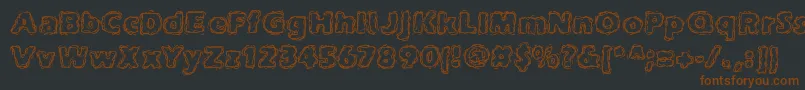 JoltOfCaffeineBrk Font – Brown Fonts on Black Background