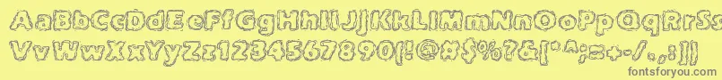 JoltOfCaffeineBrk Font – Gray Fonts on Yellow Background