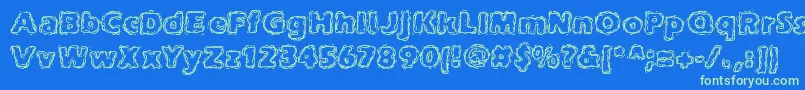 JoltOfCaffeineBrk Font – Green Fonts on Blue Background