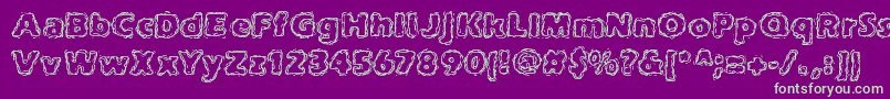 JoltOfCaffeineBrk Font – Green Fonts on Purple Background