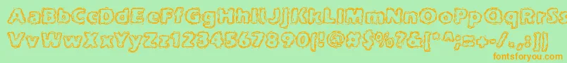 JoltOfCaffeineBrk Font – Orange Fonts on Green Background