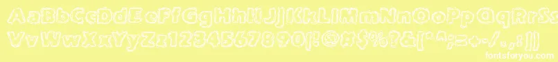 JoltOfCaffeineBrk Font – White Fonts on Yellow Background