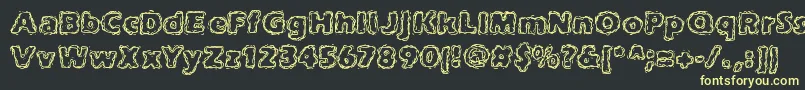 JoltOfCaffeineBrk Font – Yellow Fonts on Black Background