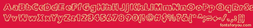 JoltOfCaffeineBrk Font – Yellow Fonts on Red Background