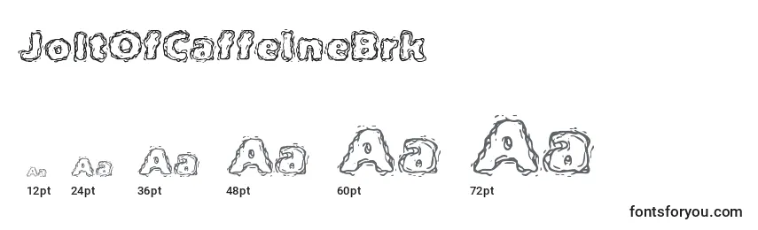Размеры шрифта JoltOfCaffeineBrk