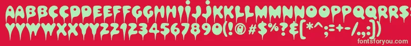 Hapshash Font – Green Fonts on Red Background