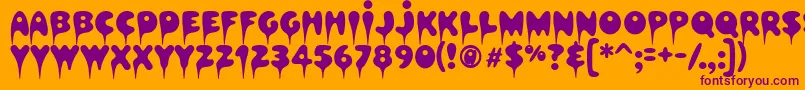 Hapshash Font – Purple Fonts on Orange Background