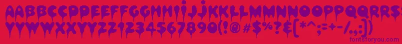 フォントHapshash – 赤い背景に紫のフォント