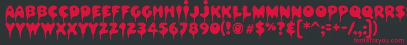 Hapshash Font – Red Fonts on Black Background