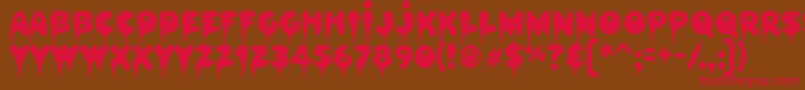 Hapshash Font – Red Fonts on Brown Background