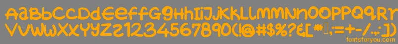 Wetincarowant Font – Orange Fonts on Gray Background