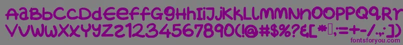 Wetincarowant Font – Purple Fonts on Gray Background