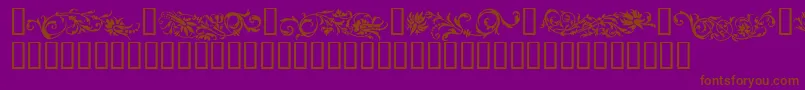 FlowerOrnaments Font – Brown Fonts on Purple Background