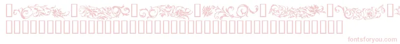 FlowerOrnaments Font – Pink Fonts on White Background