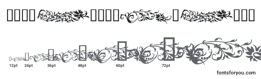 FlowerOrnaments Font Sizes