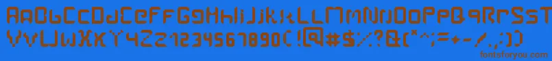 Amal Font – Brown Fonts on Blue Background