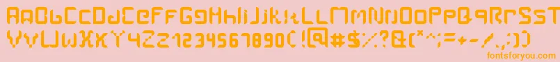 Amal Font – Orange Fonts on Pink Background