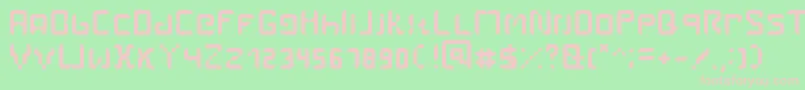 Amal-fontti – vaaleanpunaiset fontit vihreällä taustalla