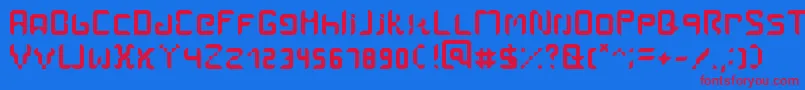 Amal Font – Red Fonts on Blue Background