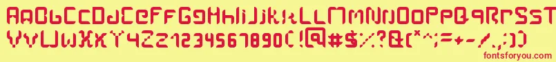 Amal-fontti – punaiset fontit keltaisella taustalla