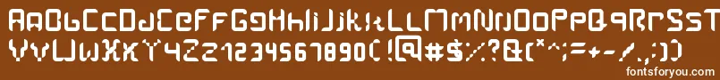 フォントAmal – 茶色の背景に白い文字