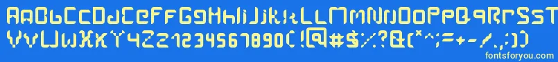 Amal Font – Yellow Fonts on Blue Background