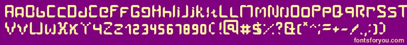 Amal Font – Yellow Fonts on Purple Background