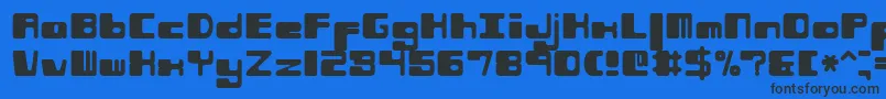 Phorfeir Font – Black Fonts on Blue Background