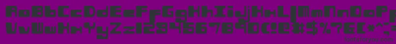 フォントPhorfeir – 紫の背景に黒い文字