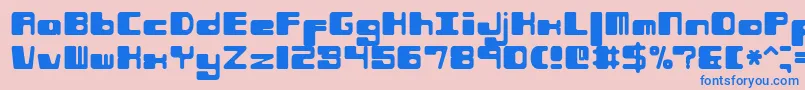 Phorfeir Font – Blue Fonts on Pink Background