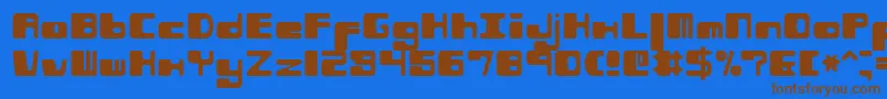Phorfeir Font – Brown Fonts on Blue Background