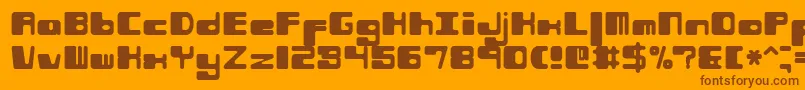 Phorfeir Font – Brown Fonts on Orange Background