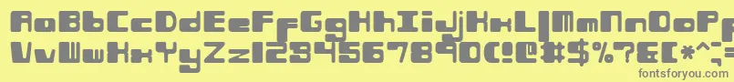 Phorfeir Font – Gray Fonts on Yellow Background