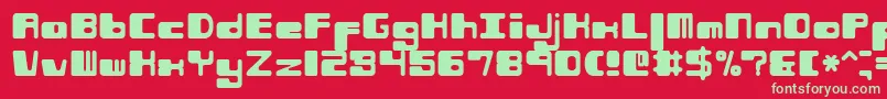 Phorfeir Font – Green Fonts on Red Background