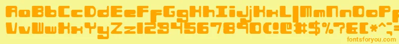 Phorfeir Font – Orange Fonts on Yellow Background