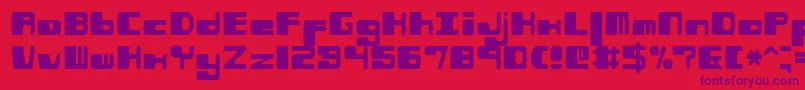 Phorfeir Font – Purple Fonts on Red Background